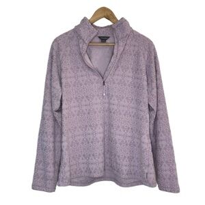 Eddie Bauer Purple Quarter-Zip mock neck Pullover sweatshirt